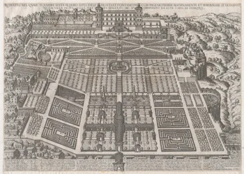 Speculum Romanae Magnificentiae: Palácio e Jardins Tivoli, 1581., 1581.