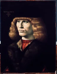 Retrato do homem jovem, cerca de 1495 (óleo sobre madeira)
