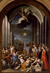 Milagres de São Francisco de Paola por Giovanni Andrea Coppola (1597-1659), Catedral de Santa Agata, Gallipoli, Itália