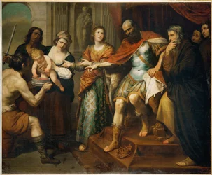 Moisés e a coroa do faraó (pintura sobre tela)