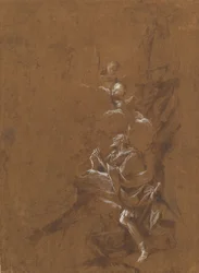 A visão de São Guilherme da Aquitânia., final da década de 1650.