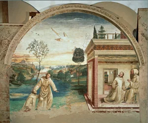 Em 1497, Signorelli começou a pintar a Vita de São ...