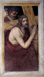 Jesus carregando a sua cruz (Fresco