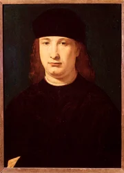 Retrato do poeta italiano Girolamo Casio (óleo sobre madeira, c.1500-1520)