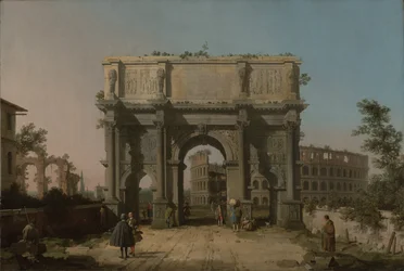 Vista do Arco de Constantino com o Coliseu, 1742-5