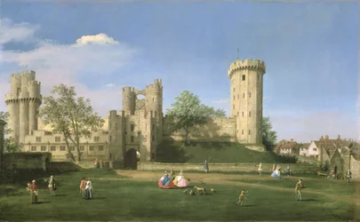 Castelo de Warwick, frente leste do pátio, 1752
