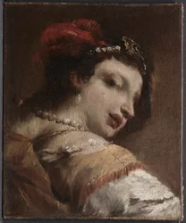 Cabeça de mulher, c.1739 (óleo sobre tela)