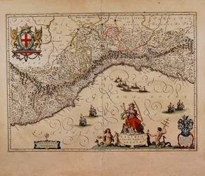 Mapa da Região da Ligúria, de Giovanni Antonio Magini