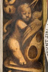Central Ave, Lesena Parte Superior Acima da Capital Primeira e Segunda Espanha Sul, IL Pordenone, Putto, Detalhe