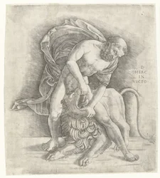 Hércules Fighting the Nemean Lion
Hercules overwint de Nemeïsche leeuw
D HERC IN VICTO (título sobre o objecto)