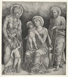 Sagrada Família com Santa Isabel e o Menino São João Batista, c. 1500.