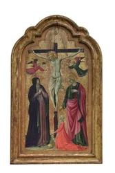 Crucifixão com Santa Luzia, c.1465-70 (têmpera sobre madeira)