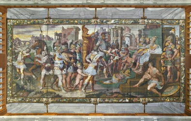 Ulisses e Ajax competindo pela armadura de Aquiles perante os tribunais, Ulysses Hall (fresco)