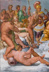 A Assembleia de Deuses, detalhe de 3606292, c.1560 (fresco)