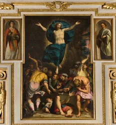 Capela de Nossa Senhora do Povo, segundo vão do lado sul, Giovan Battista Trotti chamado Malosso, Ressurreição 1594