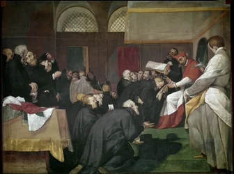 Quadroni de San Carlo: episódio da vida de São Carlos Borromeo (1538-1584): o santo fundou o Colégio dos Jesuítas, Barnabitas e Teatinos (Quadroni de São Carlos: vida e milagres de São Carlos Borromeo: São Carlos fundador dos Jesuítas, teatinos e