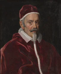Pape Alexandre VII (Fabio Chigi) - Retrato do Papa Alexandre VII (1599-1667), de Gaulli (Il Baciccio), Giovanni Battista (1639-1709). Óleo sobre tela. Dimensão : 67x56 cm. Nationalmuseum Estocolmo