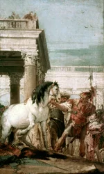 Alexandre o Grande e o seu cavalo Bucephala