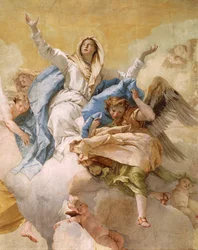 Assunção, por Giovanni Battista Tiepolo (1696-1770), afresco, Detalhe, Oratório de Pureza, Udine