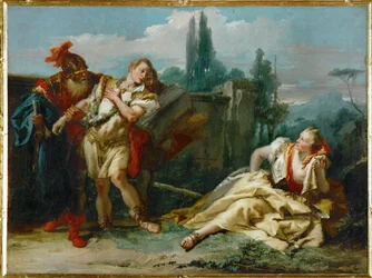 Rinaldo deixa Armida. Do poema de Torquato Tasso (pintura sobre tela)