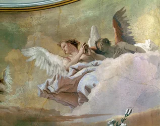 Glória dos Anjos, de Giovanni Battista Tiepolo (1696-1770), Afresco, Detalhe, Oratório da Pureza, Udine