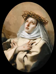 Sainte Catherine de Sienne (1347-1380) - Barroco : Santa Catarina de Siena par Tiepolo, Giambattista (1696-1770)