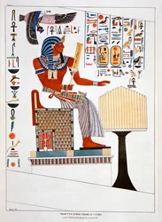 Mural dos túmulos dos reis em Tebas, 1820