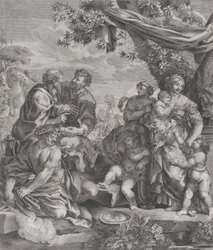 Cena alegórica com um cordeiro sacrificial, 1640-70.