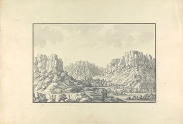 Vista das Cidades ou Ruínas da Colina perto de Damasco
