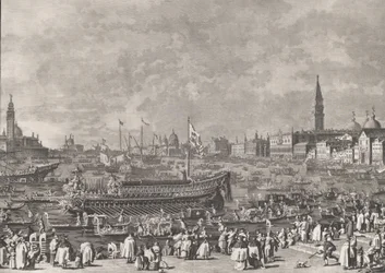Gravura 5: O Doge no Bucintoro Partindo para o Porto di Lido no Dia da Ascensão, f..., ca. 1766.