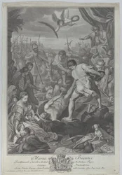 O martírio de São Vital de Milão, que está sendo enterrado vivo, 1776