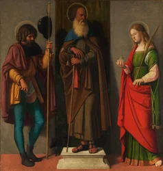 Três Santos: Roch, Anthony Abbot e Lucy, ca. 1513.