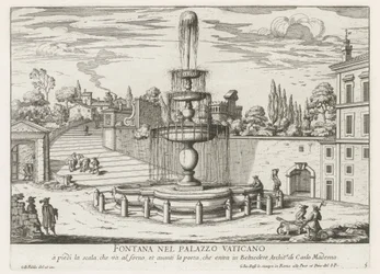 Fonte no Vaticano
Fontana nel Palazzo Vaticano (título sobre o objecto)
Fontane di Roma (título da série)
Fontes de Roma (título da série)