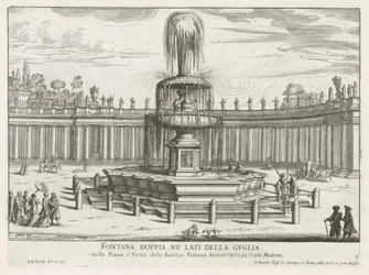 Fonte na Praça de São Pedro no Vaticano Fontana doppia ne