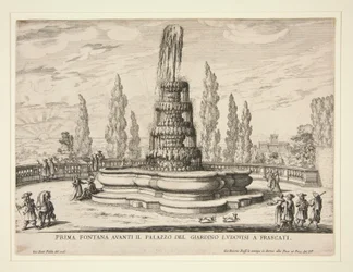 Fonte nos Jardins do Palácio Ludovisi em Frascati
