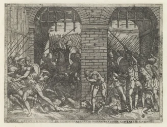 Soldados romanos invadem Crustumerium
Victus Crustumenis (...) civitatem dedusti (título sobre o objecto)
Vida de Rómulo e Remo (título da série)