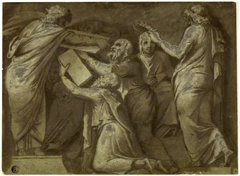 Numa Pompilius dando as leis aos romanos