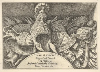 Placa 5: troféus de armas romanas de decorações acima das janelas do segundo andar de ..., 1658.