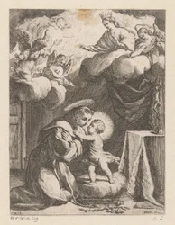Santo Antônio de Pádua adorando a Criança