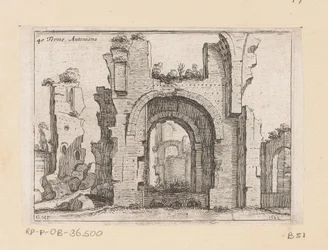 Resten van de Thermen van Caracalla te Rome
Terme Antoniana (título sobre o objecto)
Gezichten op Rome (título da série)
Alcune vedute et prospettive di luoghi dishabitati di Roma (título da série)