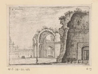Restos das Termas de Diocleciano em Roma Listesse (título no objeto) Vistas de Roma (título da série) Alcune vedute et prospettive di luoghi dishabitati di Roma (título da série)