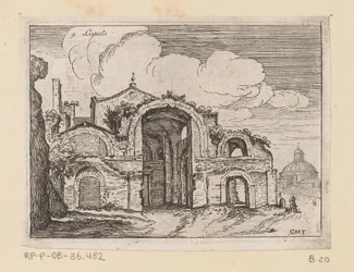 Restos das Termas de Diocleciano em Roma Listesse (título no objeto) Vistas de Roma (título da série) Alcune vedute et prospettive di luoghi dishabitati di Roma (título da série)