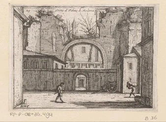 Ruínas em Roma Dictio no Palazzo di Madama (título no objeto) Gezichten op Rome (título da série) Algumas vistas e perspectivas de lugares desabitados em Roma (título da série)