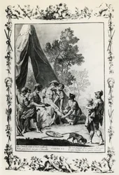 Jerusalém Entregue, canto XI ilustração de Giovanni Battista Piazzetta (1683-1754) para poema de Torquato Tasso (1544-1595), edição publicada em Veneza em 1745, Itália