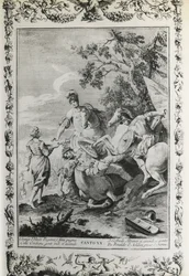 Jerusalém Entregue, canto XX, ilustração de Giovanni Battista Piazzetta (1683-1754) para poema de Torquato Tasso (1544-1595), edição publicada em Veneza em 1745, Itália