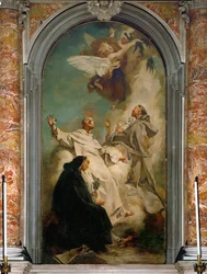 Os três santos dominicanos: São Vicente Ferrer, São Ludovico Bertrand e São Jacinto (óleo sobre tela)