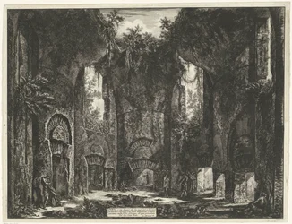 Academie de Villa Adriana te Tivoli
Dieta, ou Luogo che da ingresso a diversi grandiosi Cubicoli, e ad altre magnifiche Stanze, esistente nella Villa Adrian (...) (título sobre o objecto)
Gezichten op Rome (título da série)
Vistas de Roma desenhadas e g