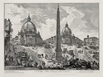 Vista da Piazza del Popolo (de: Vedute di Roma)