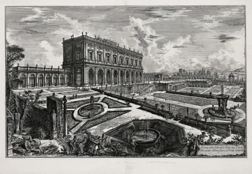 Vista da Villa Albani diante da Porta Salaria (de: Vedute di Roma)