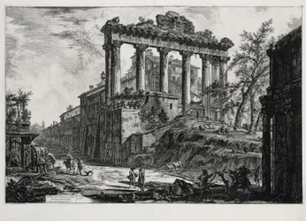 Vista do Templo da Concórdia (de: Vedute di Roma)